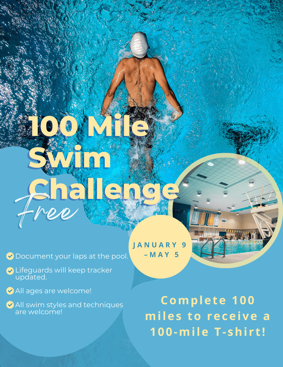 100 Mile Swim Challenge poster