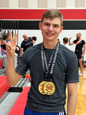 Jonah with medals