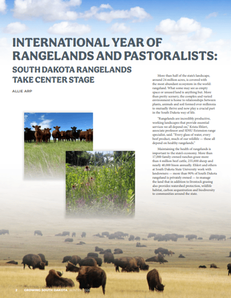 Screenshot image of International Year of Rangeland and Pastoralists page