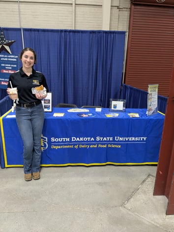 Hayley representing Dairy and Food Science at a career fair