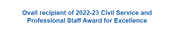 Ovall Recipient of 2022-23 Civil Service and Professional Staff Award for Excellence